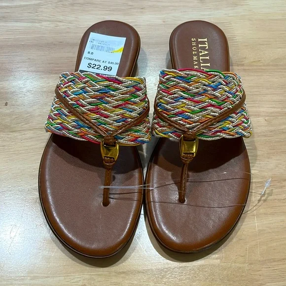 NWT Italian Shoemakers sz. 7 Thong Sandal - Picture 1 of 8